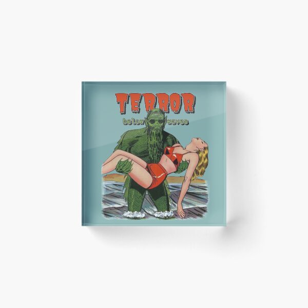 Item preview, Cool Terror Below Waves Green Monster Vintage Comic Design Perfect For Halloween designed and sold by TrulyEpoque.