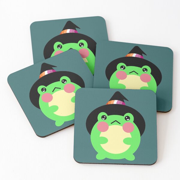 Item preview, Frog In A Subtle Lesbian Pride Flag Witch Hat designed and sold by Jelly Turnip.