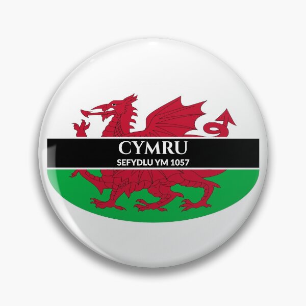 Item preview, Cymru Sefydlu Ym (Wales Founded) 1057 Welsh Flag (White Text) designed and sold by Worldesigns by Artsiren.