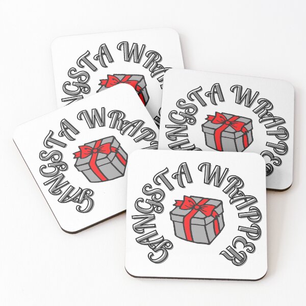 Item preview, Gangsta Wrapper Christmas design. Present with a bow. designed and sold by sugarrosekitch.