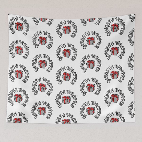 Item preview, Gangsta Wrapper Christmas design. Present with a bow. designed and sold by sugarrosekitch.