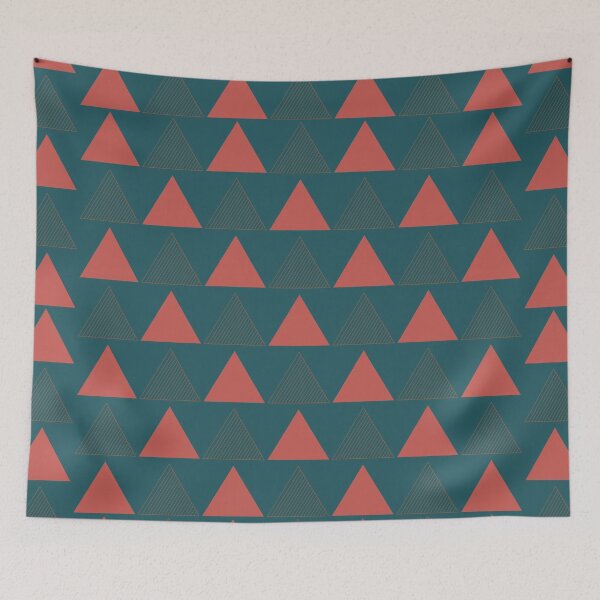 Item preview, Triangle Pattern Color 2 Green Orange designed and sold by Mimi Huang.