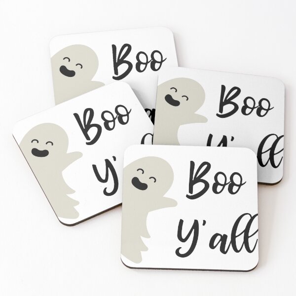 Item preview, Boo Y'all Friendly Ghost Halloween White Background Black Writing designed and sold by ZestyFruit.