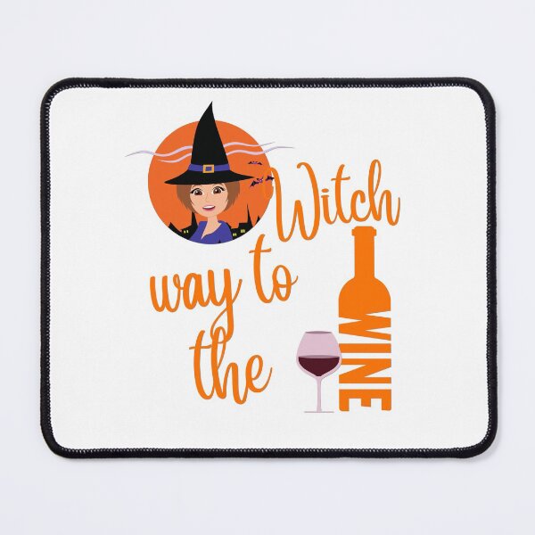 Item preview, Witch Way To The Wine ~ Wine Witch Trick or Treat designed and sold by JustaGurli.