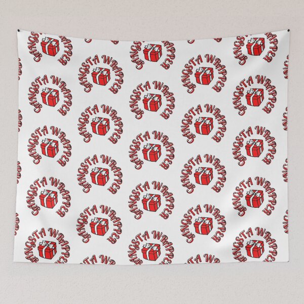 Item preview, Gangsta Wrapper Christmas design. Present with a bow. designed and sold by sugarrosekitch.