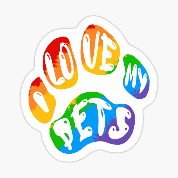 I love my pets Sticker