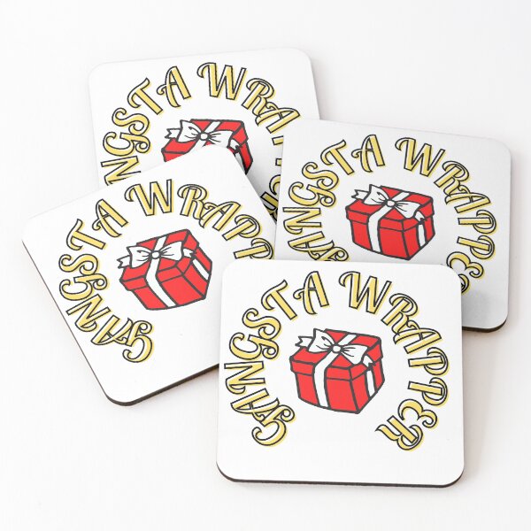 Item preview, Gangsta Wrapper Christmas design. Present with a bow. designed and sold by sugarrosekitch.