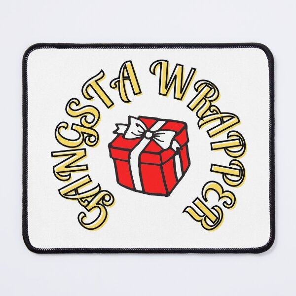 Item preview, Gangsta Wrapper Christmas design. Present with a bow. designed and sold by sugarrosekitch.