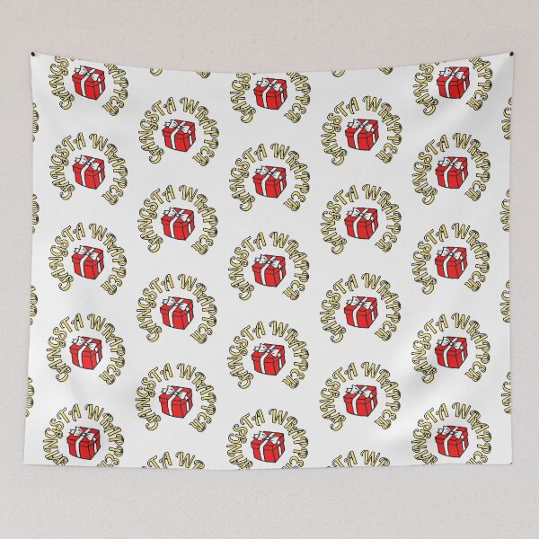 Item preview, Gangsta Wrapper Christmas design. Present with a bow. designed and sold by sugarrosekitch.