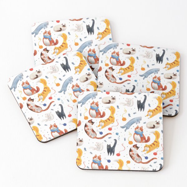 Item preview, Watercolor Cat Illustration Pattern designed and sold by Brigidmalloy.