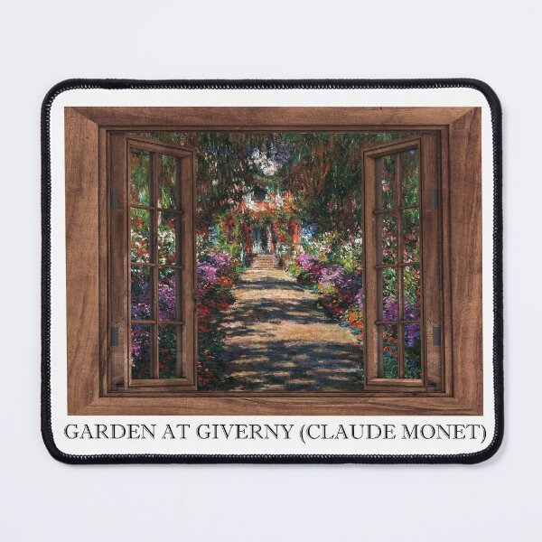 Item preview, Garden At Giverny - A Monet Painting 1900 View Through A Window designed and sold by molamode.