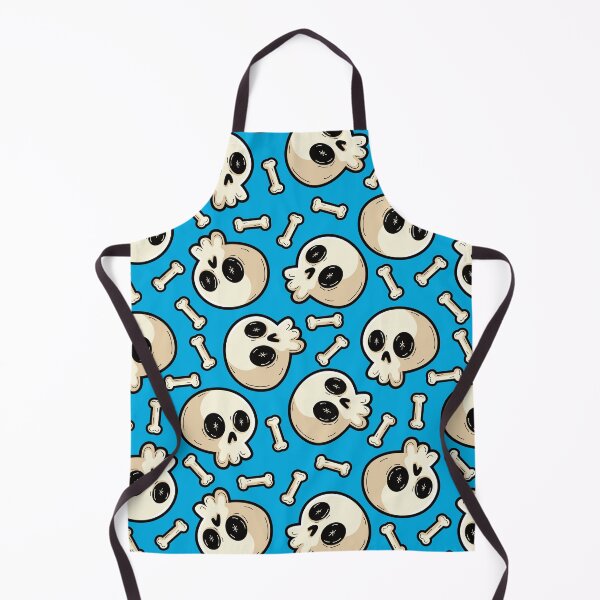 Item preview, Skulls Blue Halloween Pattern designed and sold by keeleypost.