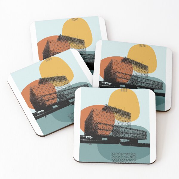 Item preview, Birmingham Library | Mid-century modern architecture design designed and sold by popartmusic.