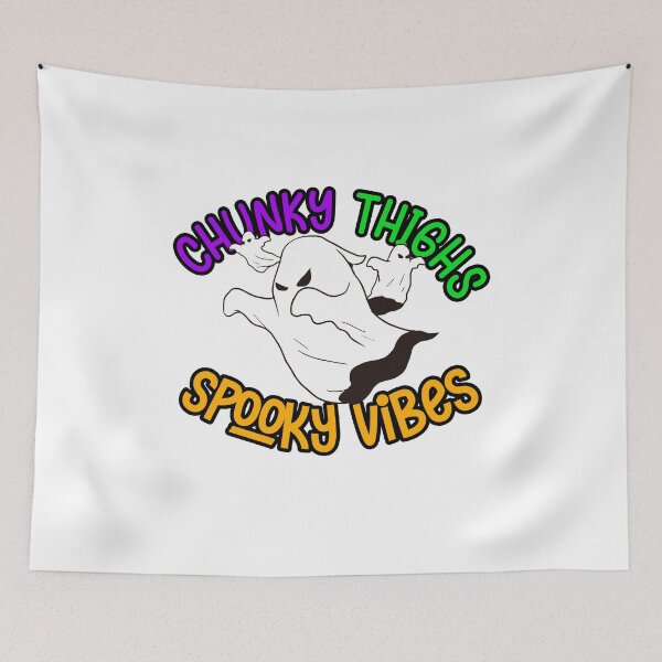Item preview, chunky thighs spooky vibes - Ghost in Halloween Party Gift idea for Men, Women, and kids designed and sold by Unicorny-Design.