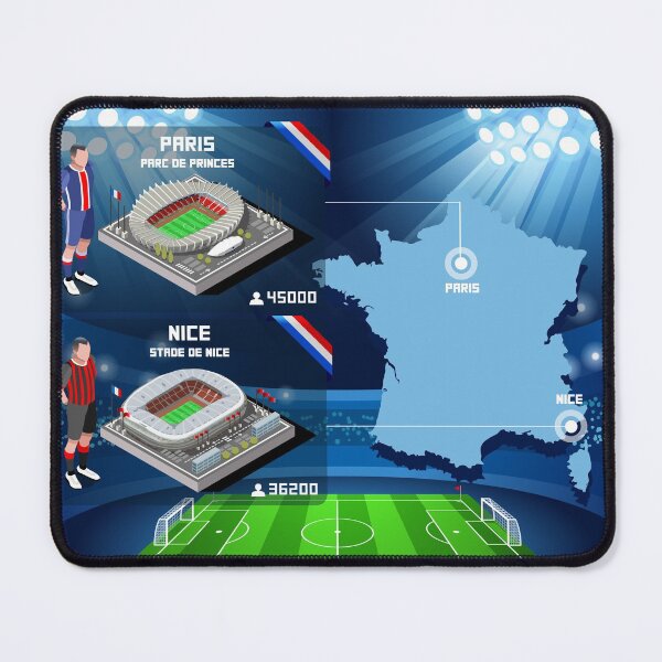 Item preview, Paris Nice Stadium Infographics designed and sold by aurielaki.