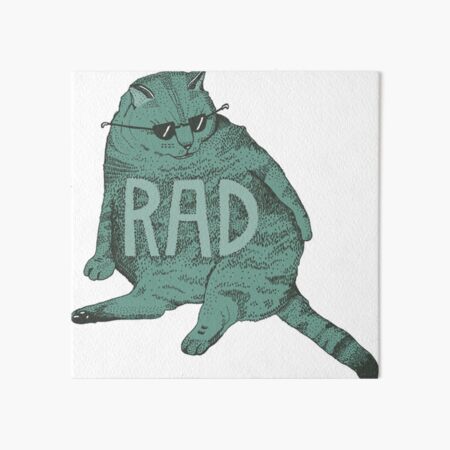 rad cat Art Board Print