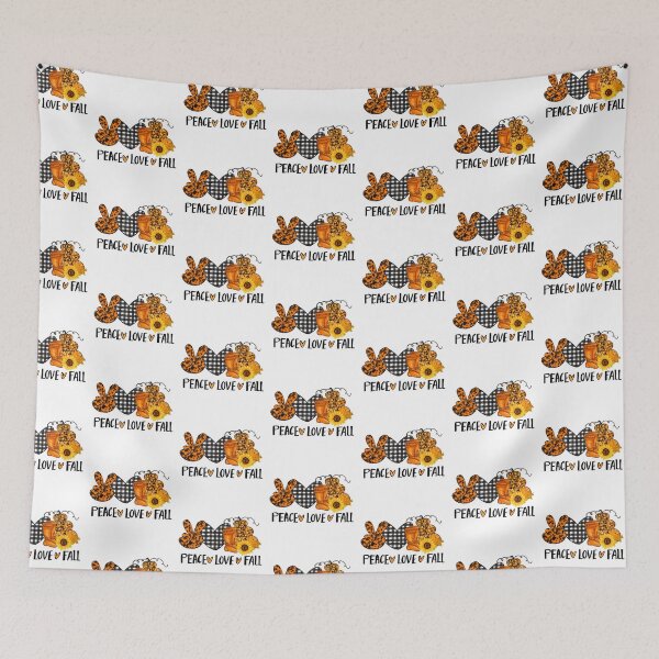 Item preview, peace love halloween - peace love fall - fall pumpkin - heart pumpkin - leopard print -  peace love pumpkins designed and sold by Lastazizi.