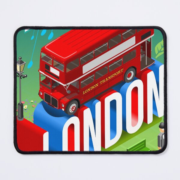 Item preview, London-Bus-Postcard-Isometric designed and sold by aurielaki.