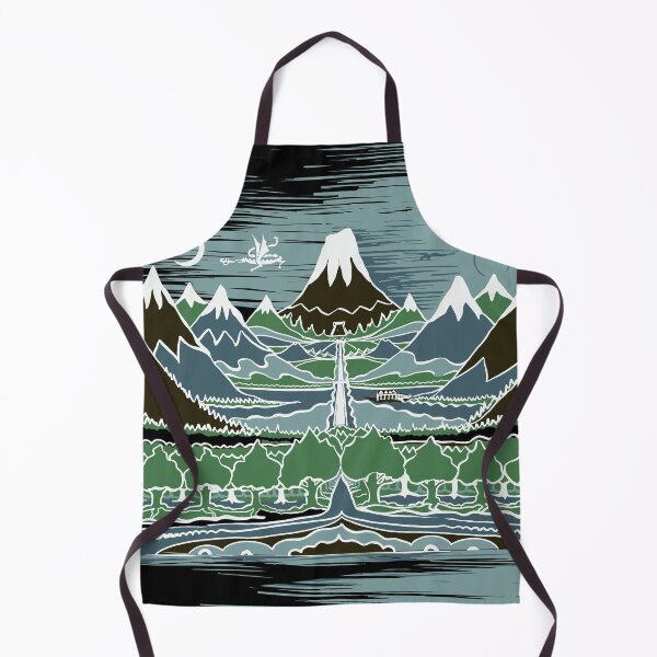 Item preview, A Halflings journey on a mountain path through an elven wood in the style of J.R.R.Tolkien designed and sold by Designwebjae.