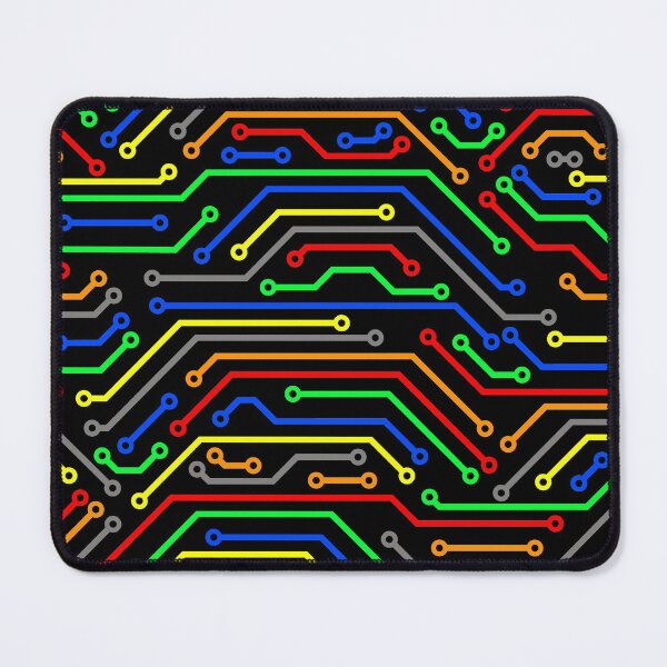 Item preview, Colorful PCB printed circuit board  trace lines art designed and sold by EngineersArt.