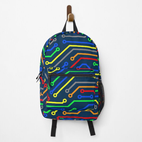 Item preview, Colorful PCB printed circuit board  trace lines art designed and sold by EngineersArt.