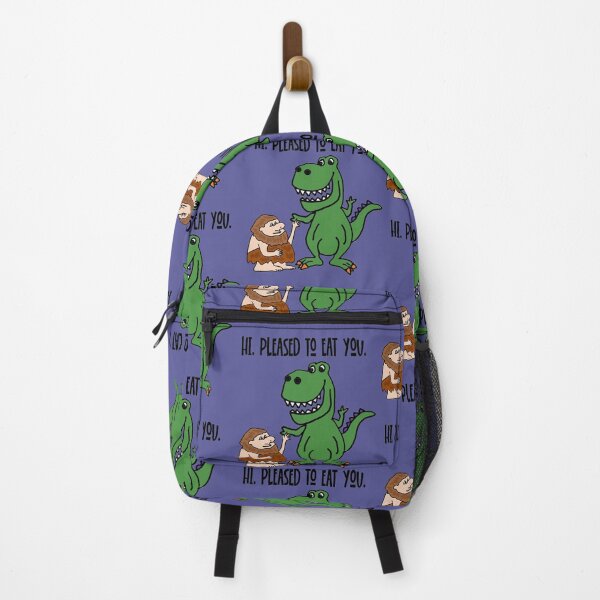 Item preview, Funny T-rex Dinosaur and Caveman Pleased to eat you Pun designed and sold by Nature's Fancy.