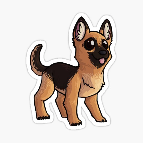 German Shepherd Puppy Sticker