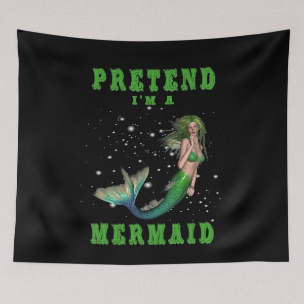 Item preview, Pretend I'm a Green Haired Mermaid Easy Halloween Costume designed and sold by KeysTreasures.