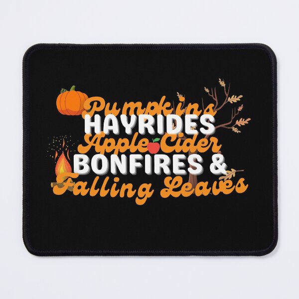 Item preview, Pumpkins Hayrides Apple Cider Bonfires and Falling Leaves designed and sold by Ahmer Qureshi.