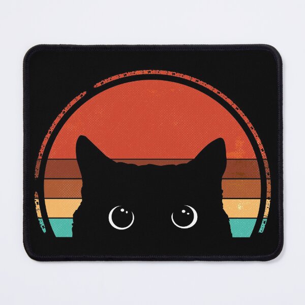 Item preview, Black Cat Peeking Sunset Vintage designed and sold by nameonshirt.