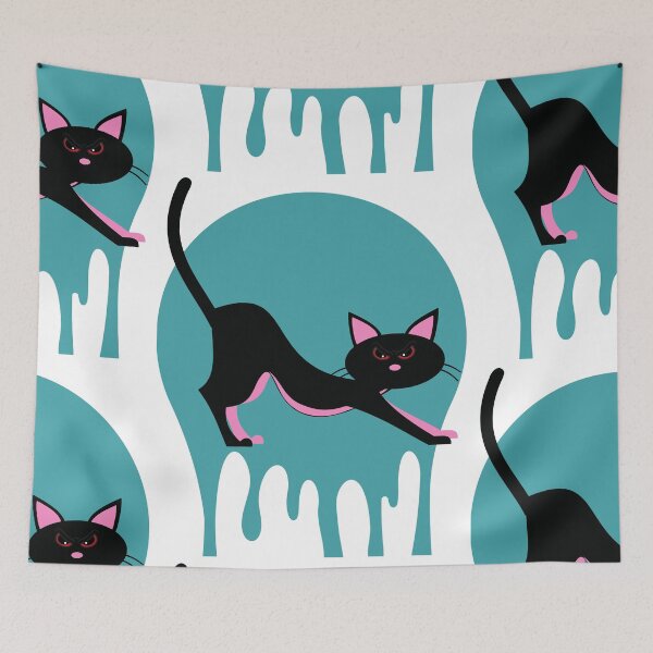 Item preview, Black Cat with Pink ears designed and sold by BeatyinChaos.