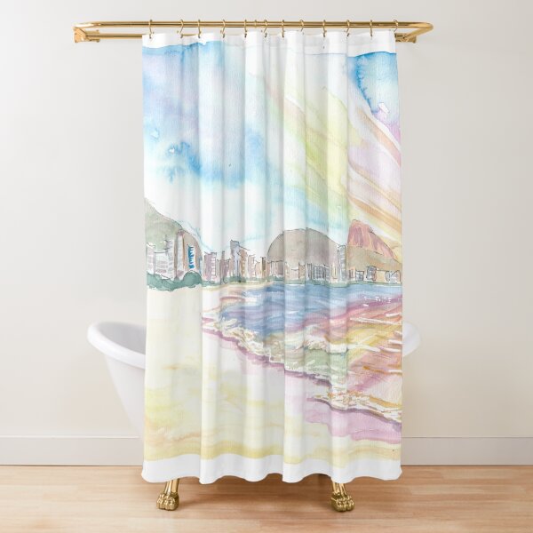 Copacabana Beach - Rio - Brazil - Ipanema Girl - Shower Curtains store