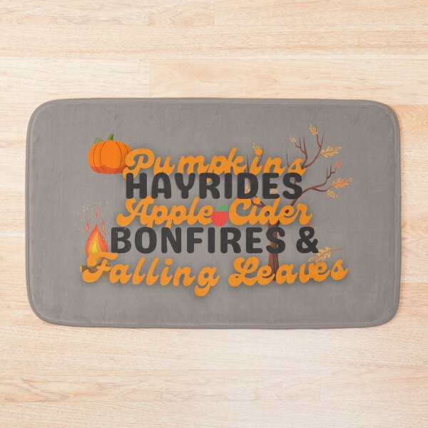 Item preview, Pumpkins Hayrides Apple Cider Bonfires and Falling Leaves designed and sold by Ahmer Qureshi.