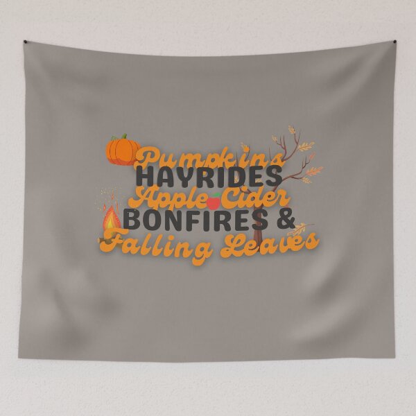 Item preview, Pumpkins Hayrides Apple Cider Bonfires and Falling Leaves designed and sold by Ahmer Qureshi.