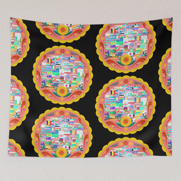 Item preview, hispanic heritage month latino countries flags sunflower designed and sold by nakavt.