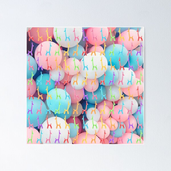 Item preview, Pastel and rainbow Giraffe balloon  designed and sold by MrJean.