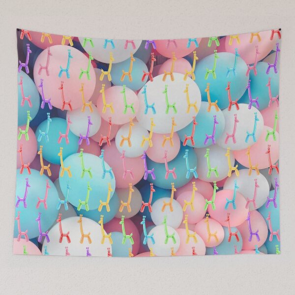 Item preview, Pastel and rainbow Giraffe balloon  designed and sold by MrJean.