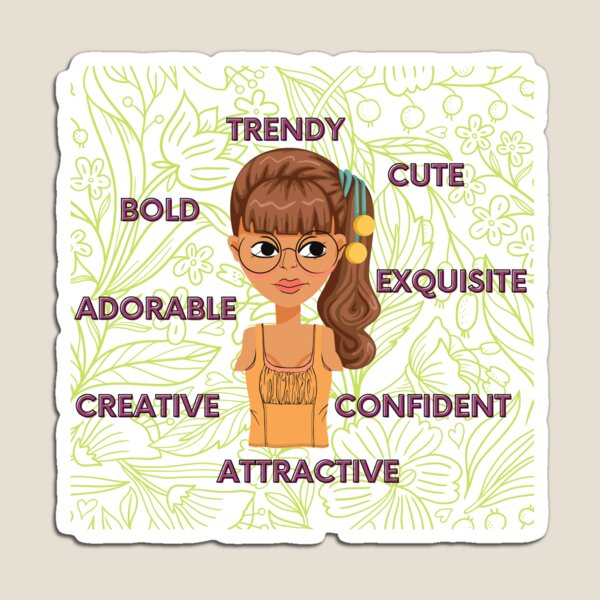 Item preview, Describe woman - Trendy, Cute, Bold, Exquisite, Adorable, Creative, Confident, Attractive. Best way to appreciate your loved one.  designed and sold by AccessMyself.