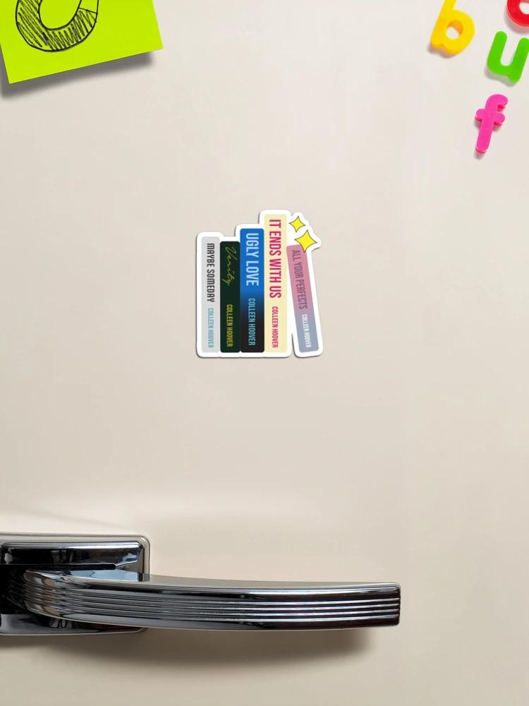 Colleen Hoover Book Stack  Magnet for Sale by heyvisuals