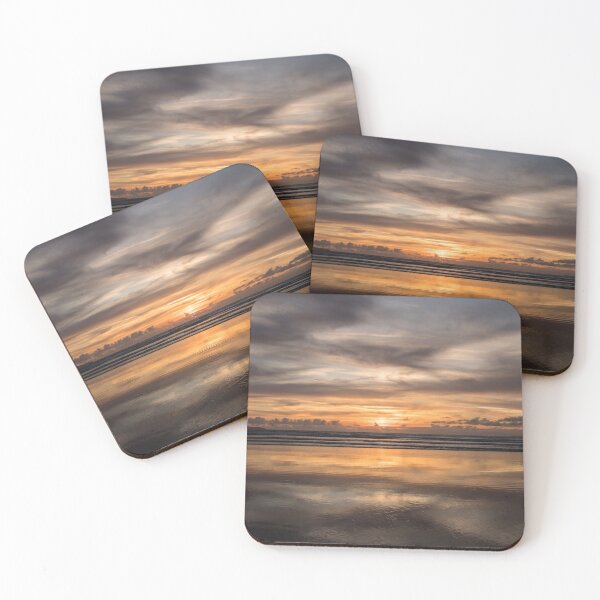 Item preview, Moody sunset reflections on Westward Ho beach designed and sold by twymanphoto.