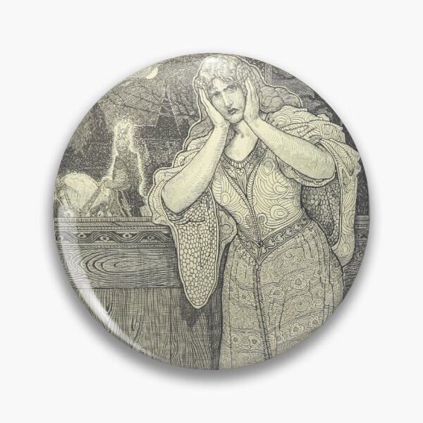Item preview, Illustration of a medieval lady from The Idylls of King Arthur designed and sold by Anacronista.