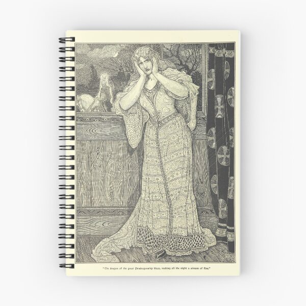 Item preview, Illustration of a medieval lady from The Idylls of King Arthur designed and sold by Anacronista.