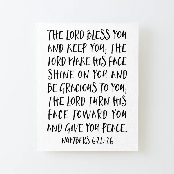 Bless You and Keep You Black and Gold Large Portrait Gift Bag with Card -  Numbers 6:24-26