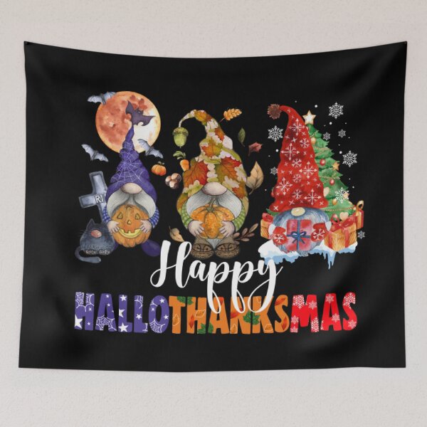 Item preview, Happy hallothanksmas gnomes, gnome lovers, Halloween gnomes, thanksgiving gnomes, Christmas gnomes- Hallothanksmas  designed and sold by Designs Of all kinds.