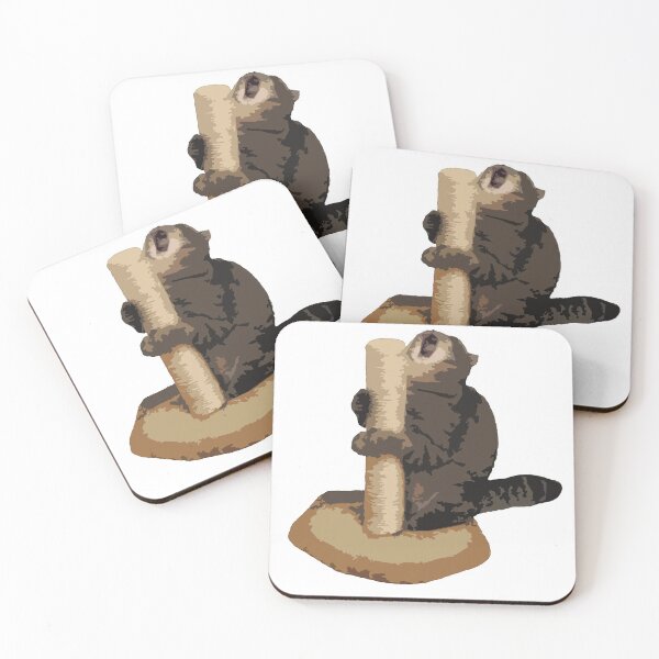 Item preview, Screaming Cat on a Scratchpost Meme - V.2 - Cat Only designed and sold by dbatista.