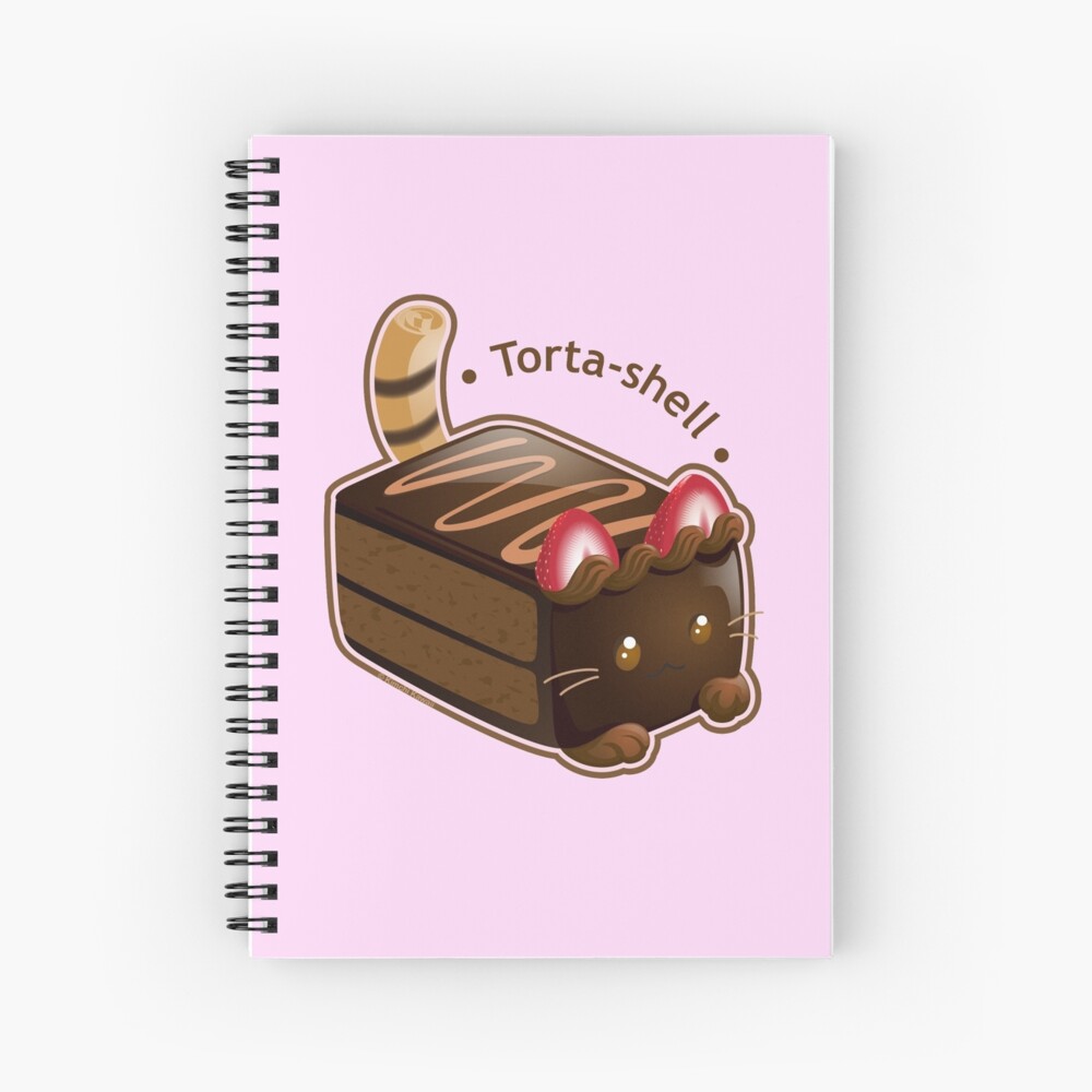 Purrista Pawfee: Cute Chocolate Cake Cat Spiral Notebook