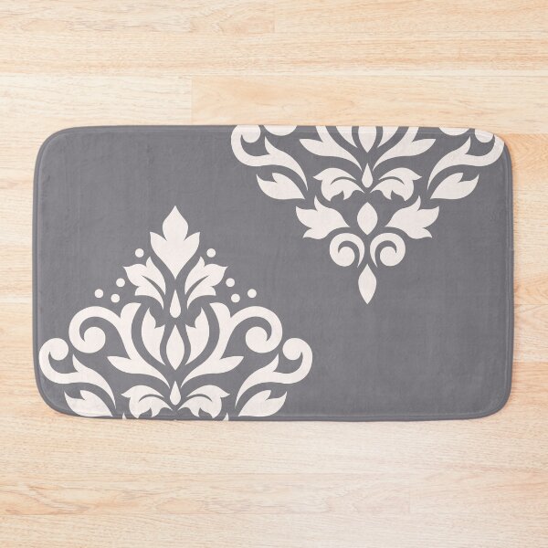 Item preview, Scroll Damask Art I Cream on Grey designed and sold by NataliePaskell.
