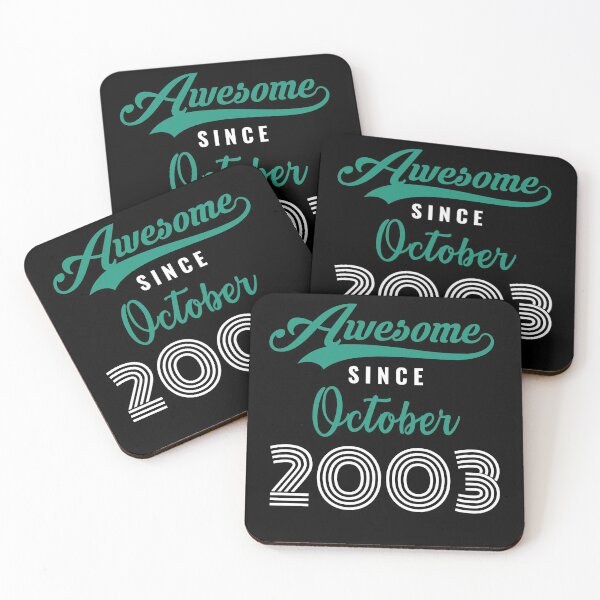 Item preview, Awesome Since October 2003 - 18th anniversary perfect Birthday Gift for 18 Years Old boys and girls designed and sold by Artwork-Station.