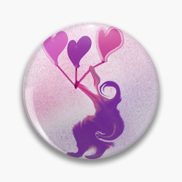 Item preview, Cute purple bear with heart balloons designed and sold by headtrackerart.
