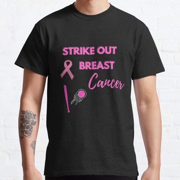 Breast Cancer Awareness Strike Out Cancer Baseball T Shirt-TJ – theteejob